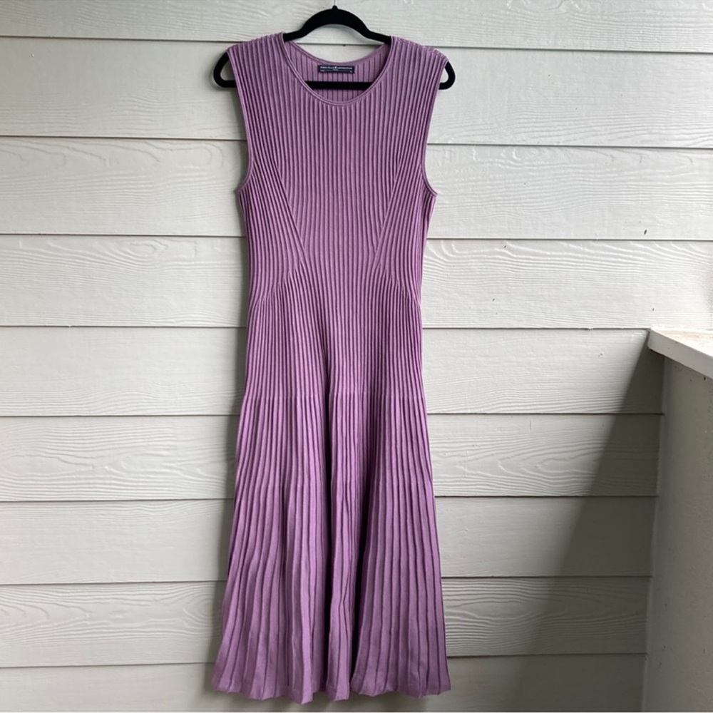 Peruvian Connection Ribbed sleeveless 100% Pima Cotton Knit Midi maxi Dress L